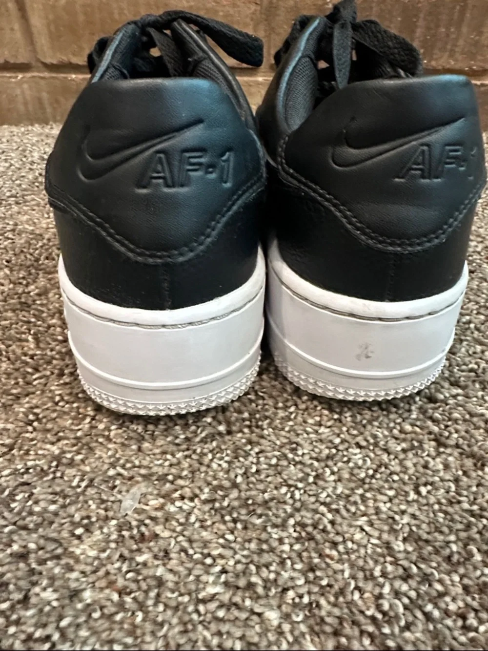 Women's Nike Air Force 1 Sage Low Black Platform Sneakers Size 9.5